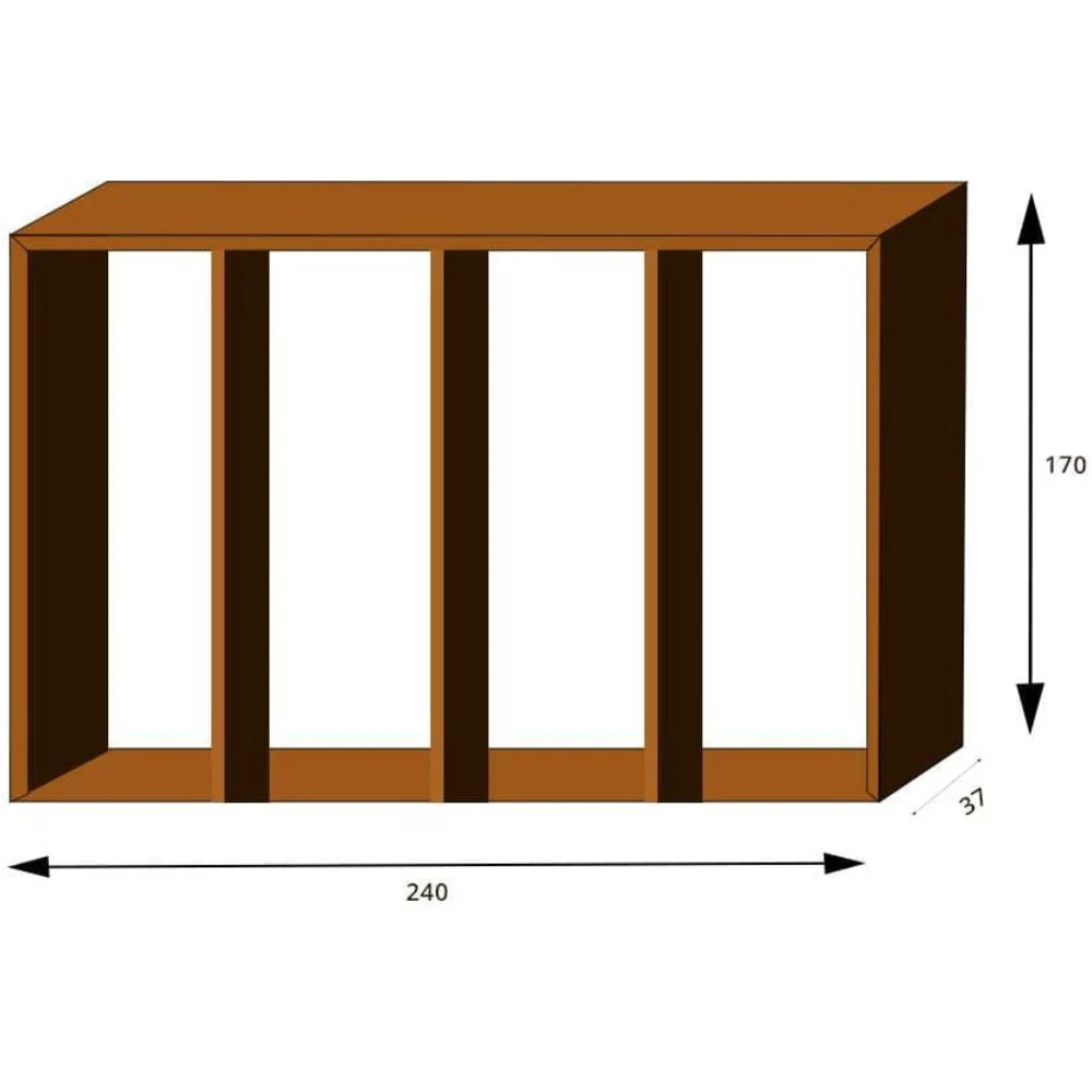 GrillSymbol WoodStock Wall Large Wood Storage in Corten Steel - Image 4