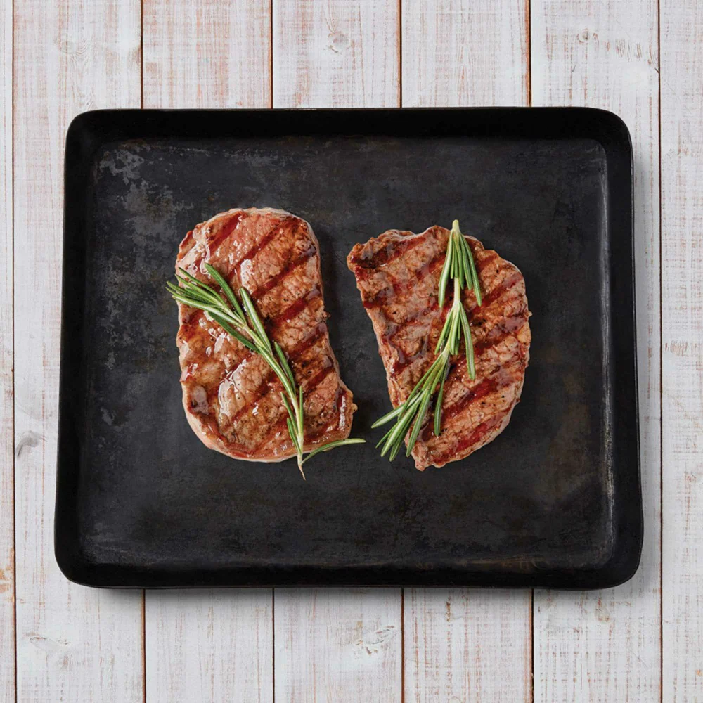 Delivita Black Iron Cooking Dish for Outdoor Pizza Ovens