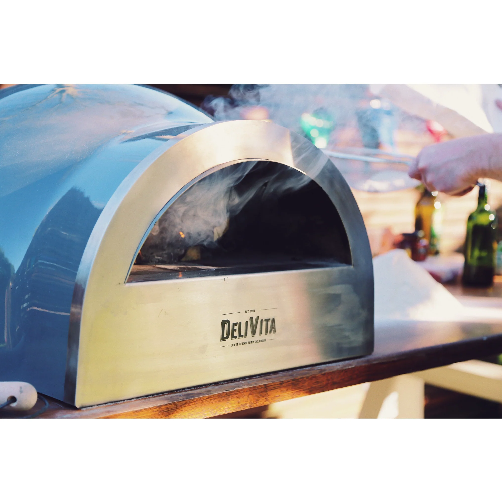 DeliVita Portable Wood Fired Pizza Oven Blue - Image 5