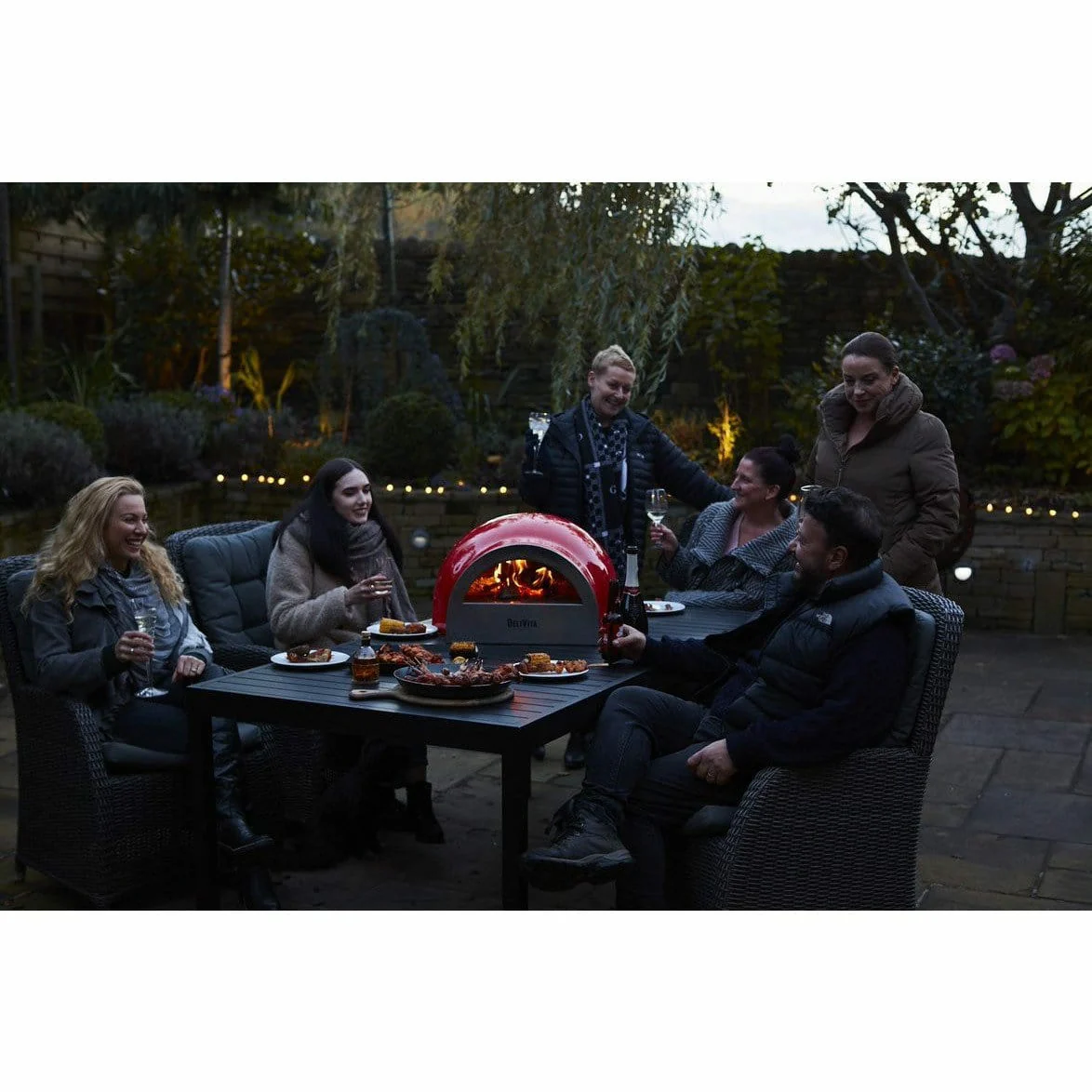 DeliVita Portable Wood Fired Pizza Oven Red - Image 3