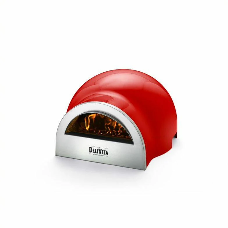 DeliVita Portable Wood Fired Pizza Oven Red - Image 4