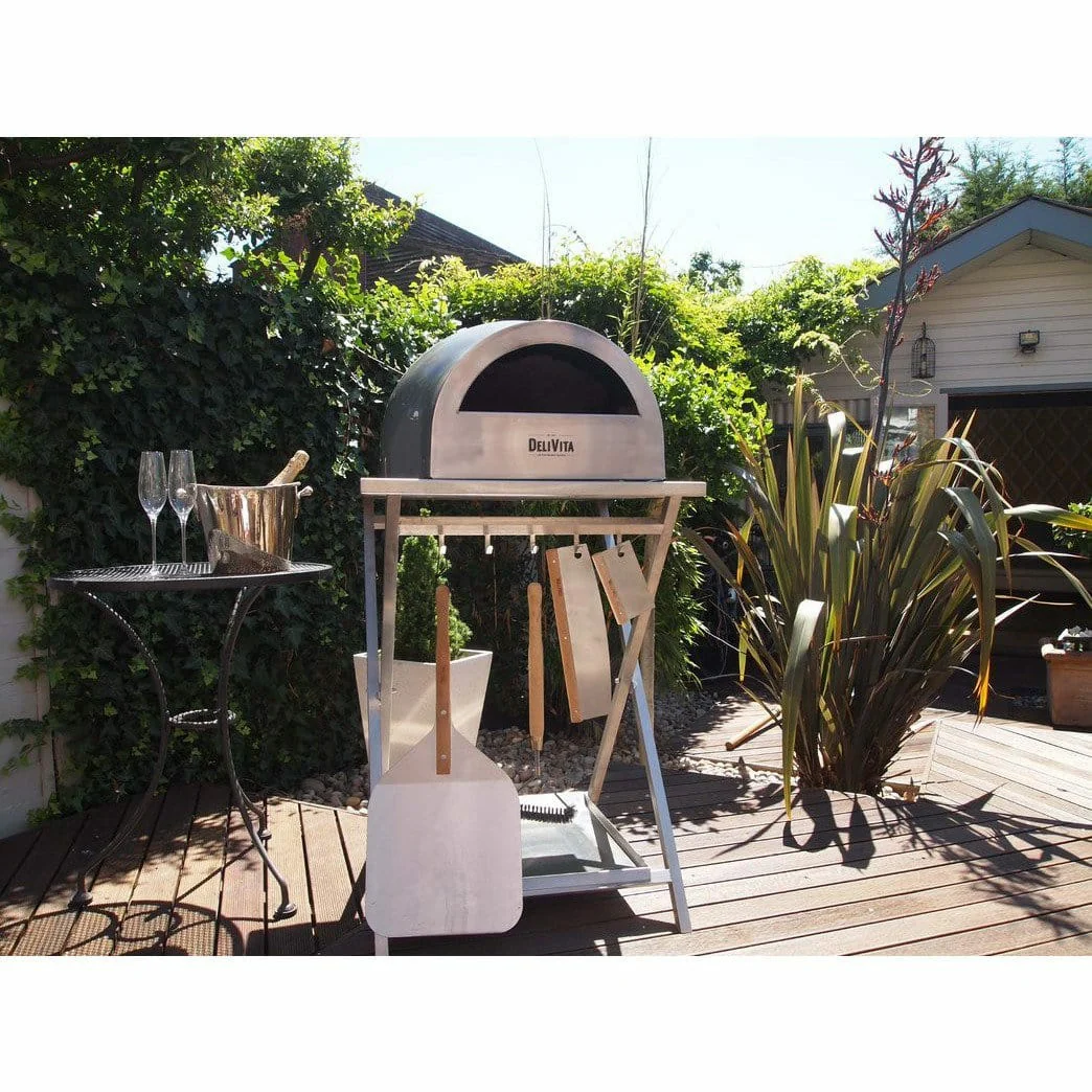 DeliVita Portable Wood Fired Pizza Oven Grey - Image 3