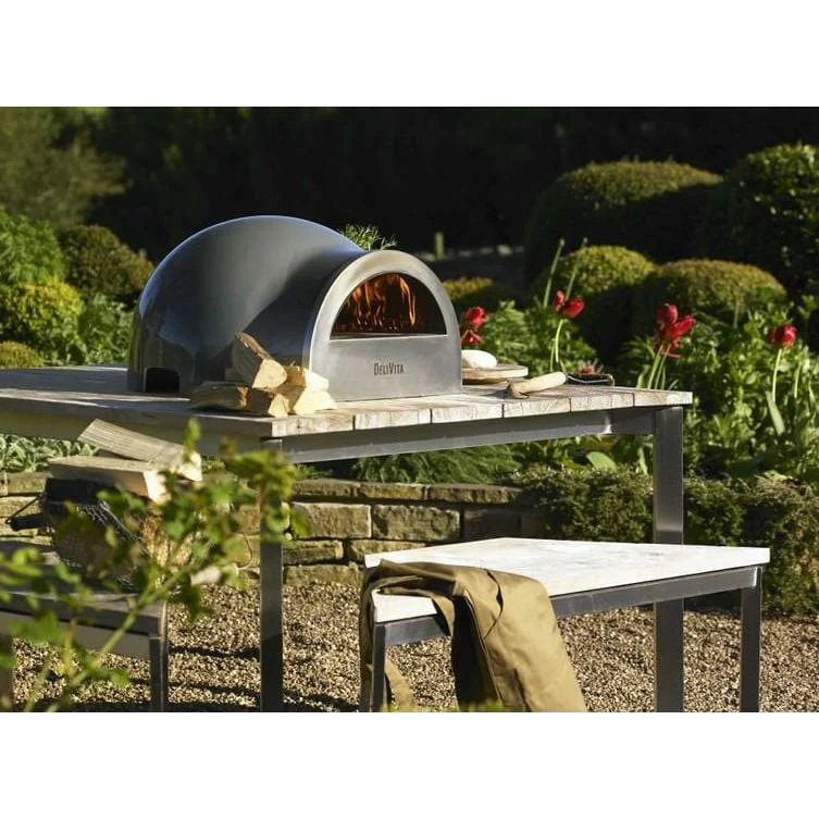 DeliVita Portable Wood Fired Pizza Oven Grey - Image 5