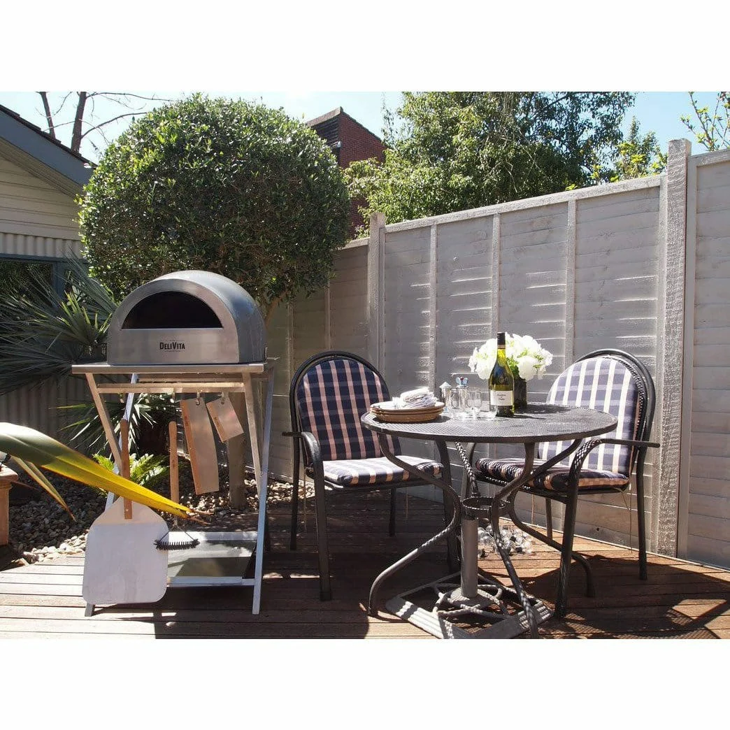 DeliVita Portable Wood Fired Pizza Oven Grey - Image 9