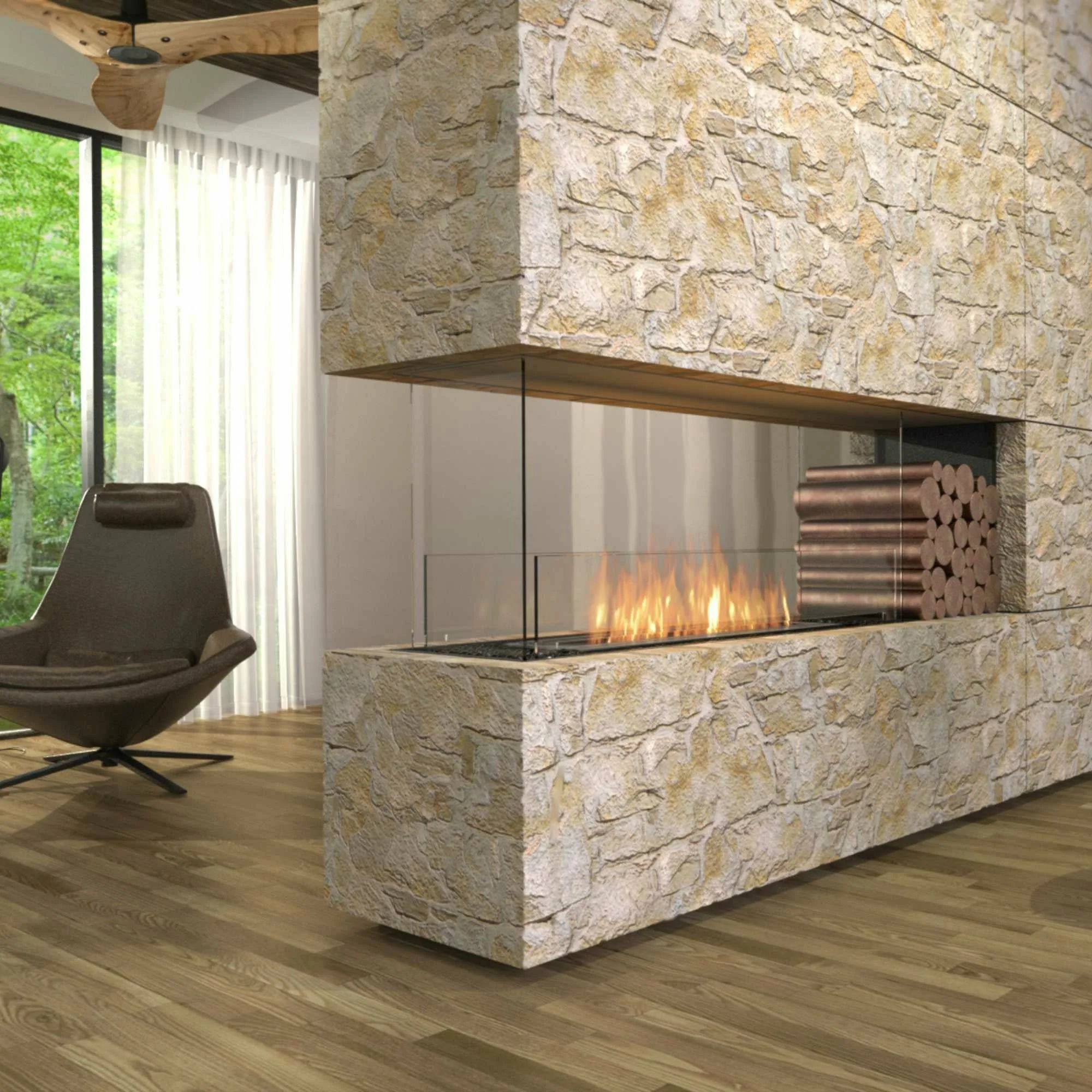EcoSmart Fire Peninsula Bioethanol Fireplace - Image 3