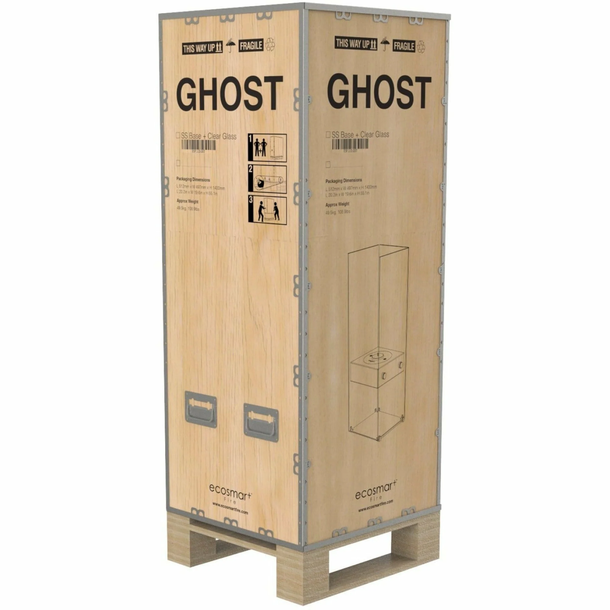 EcoSmart Fire Ghost Designer Bioethanol Fireplace - Image 7