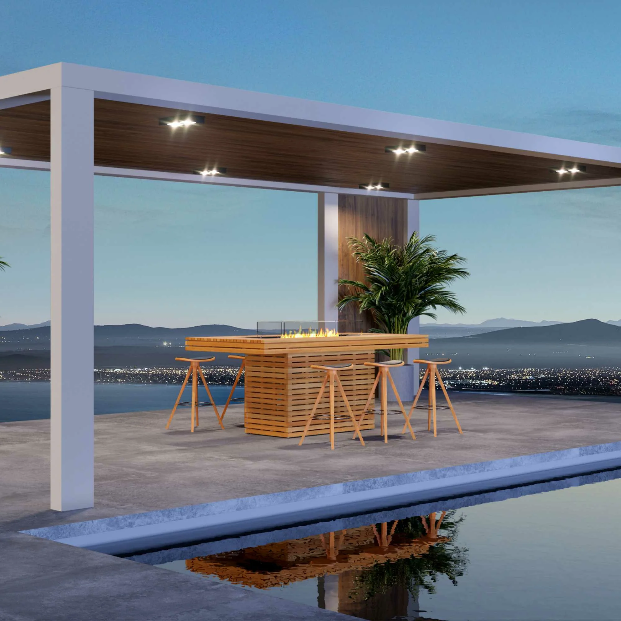 EcoSmart Fire Gin 90 Bar Bioethanol Fire Table - Image 3