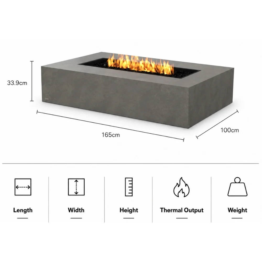 EcoSmart Fire Wharf 65 Gas Fire Table - Image 9