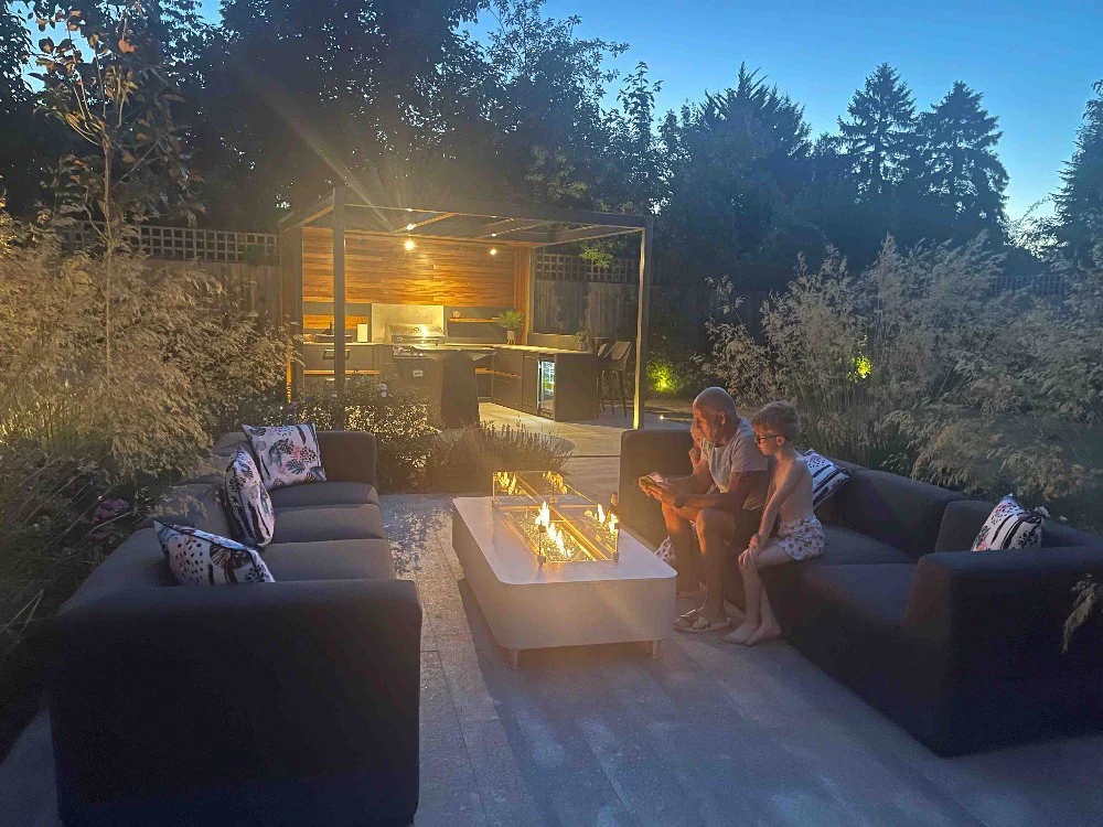 Elementi Fire Athens Porcelain Marble Gas Fire Pit - Image 6