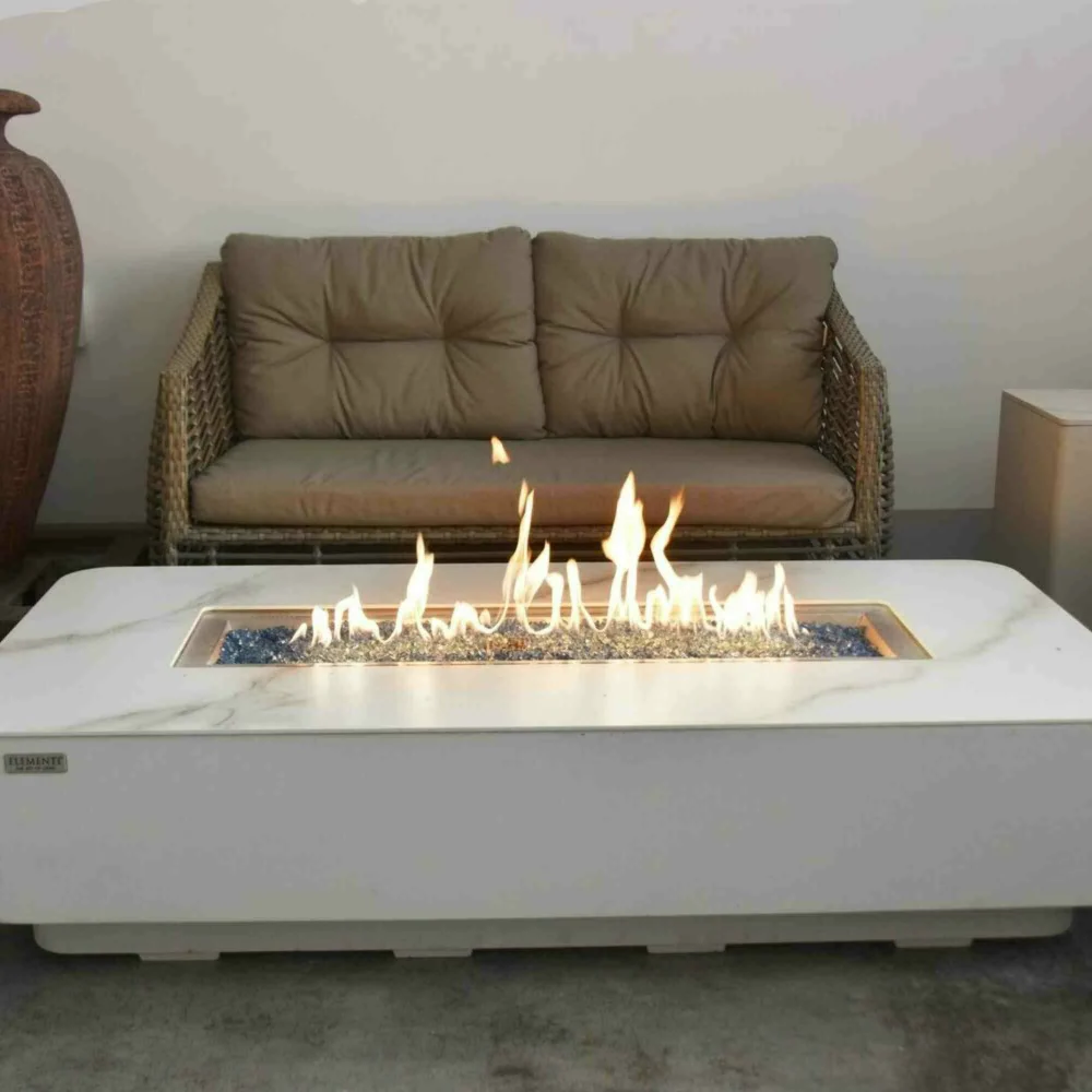 Elementi Fire Athens Porcelain Marble Gas Fire Pit - Image 7