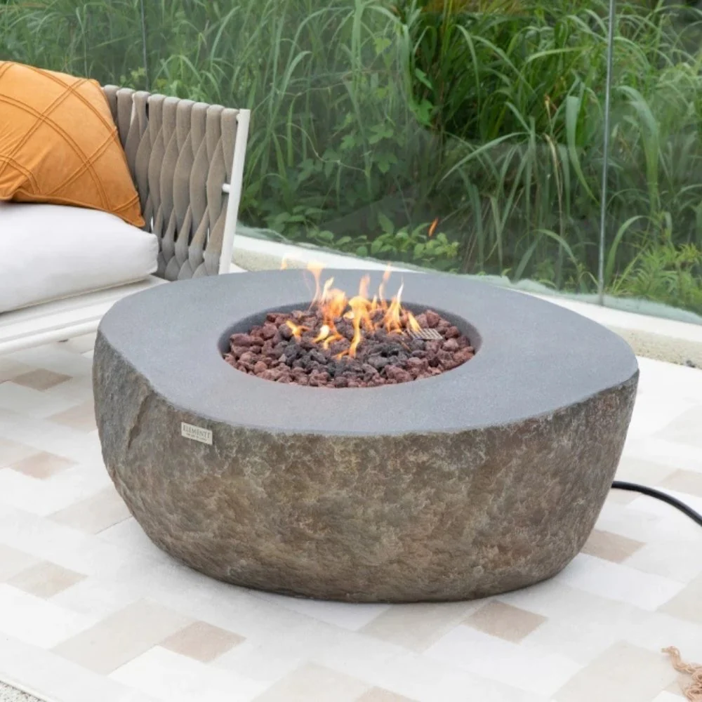 Elementi Fire Boulder Fire Pit Table