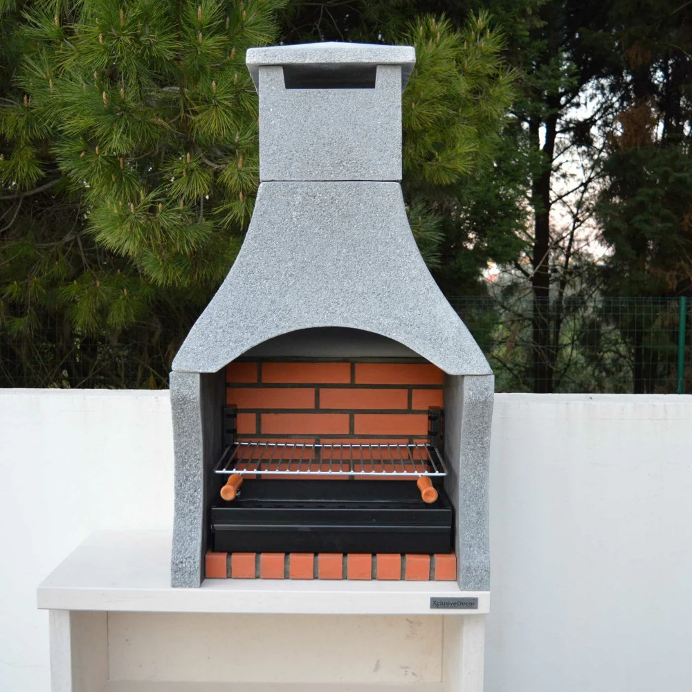 XclusiveDecor Firenze Charcoal Barbecue Grill with Side Table - Image 5