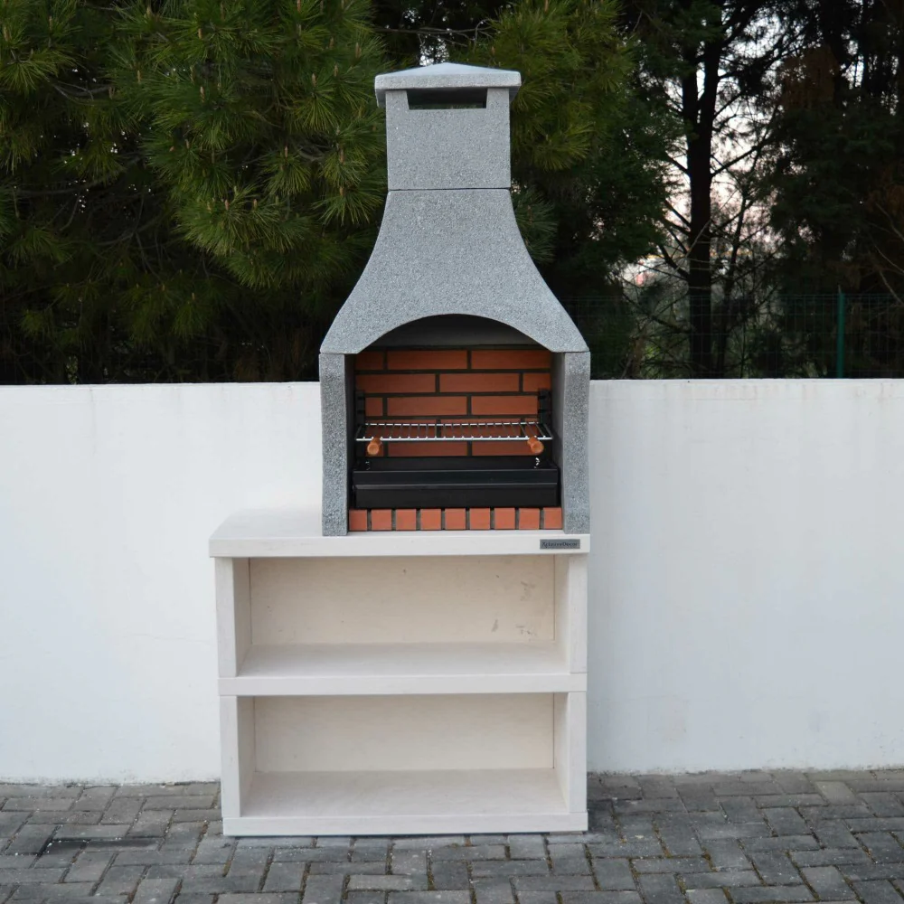 XclusiveDecor Firenze Charcoal Barbecue Grill with Side Table - Image 7