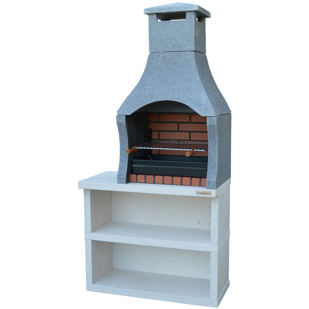XclusiveDecor Firenze Charcoal Barbecue Grill with Side Table - Image 8