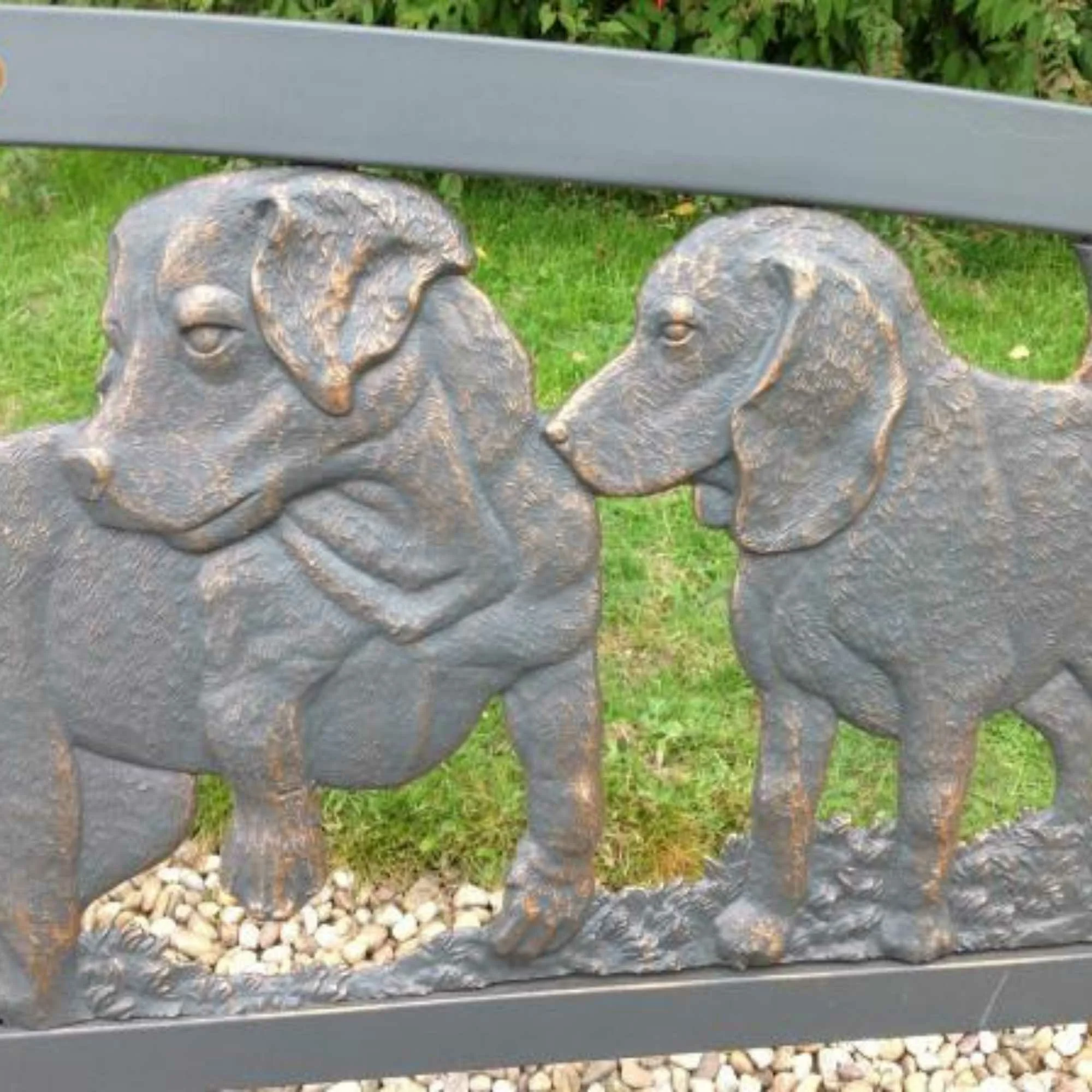 Gardeco Cast Iron Bench Puppies - Image 5
