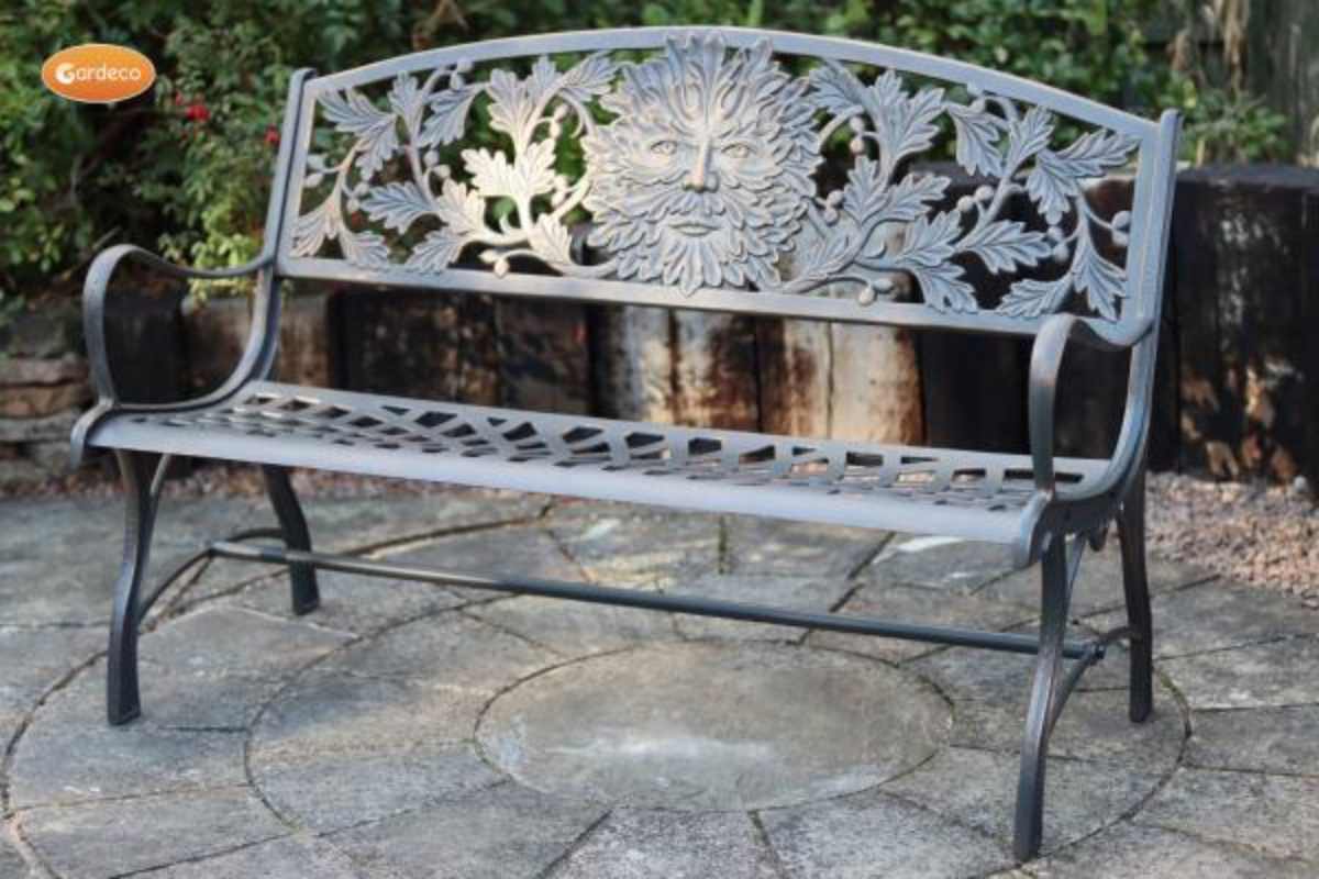 Gardeco Cast Iron Greenman Bench - Image 3