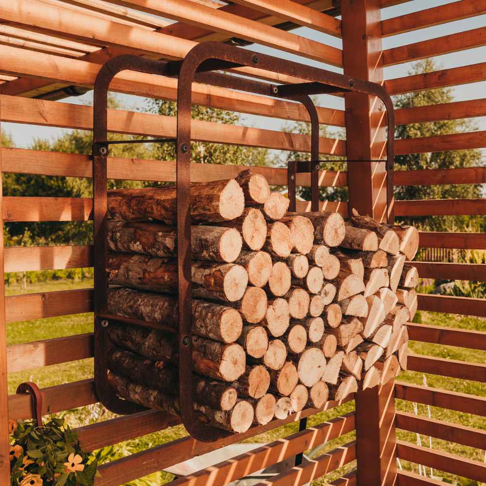 GrillSymbol Ake Corten Steel Wood Storage - Image 3