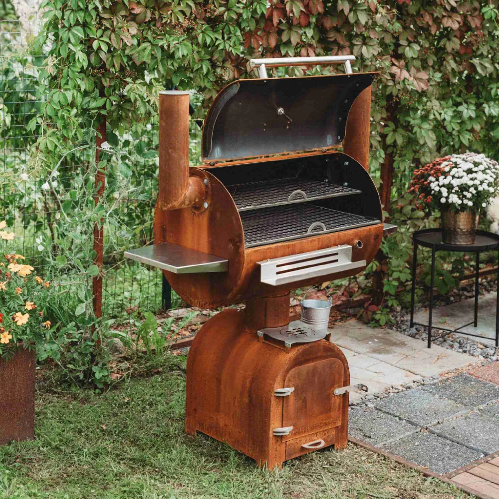 GrillSymbol Smoky Beast Corten BBQ Smoker and Smoker Grill - Image 3