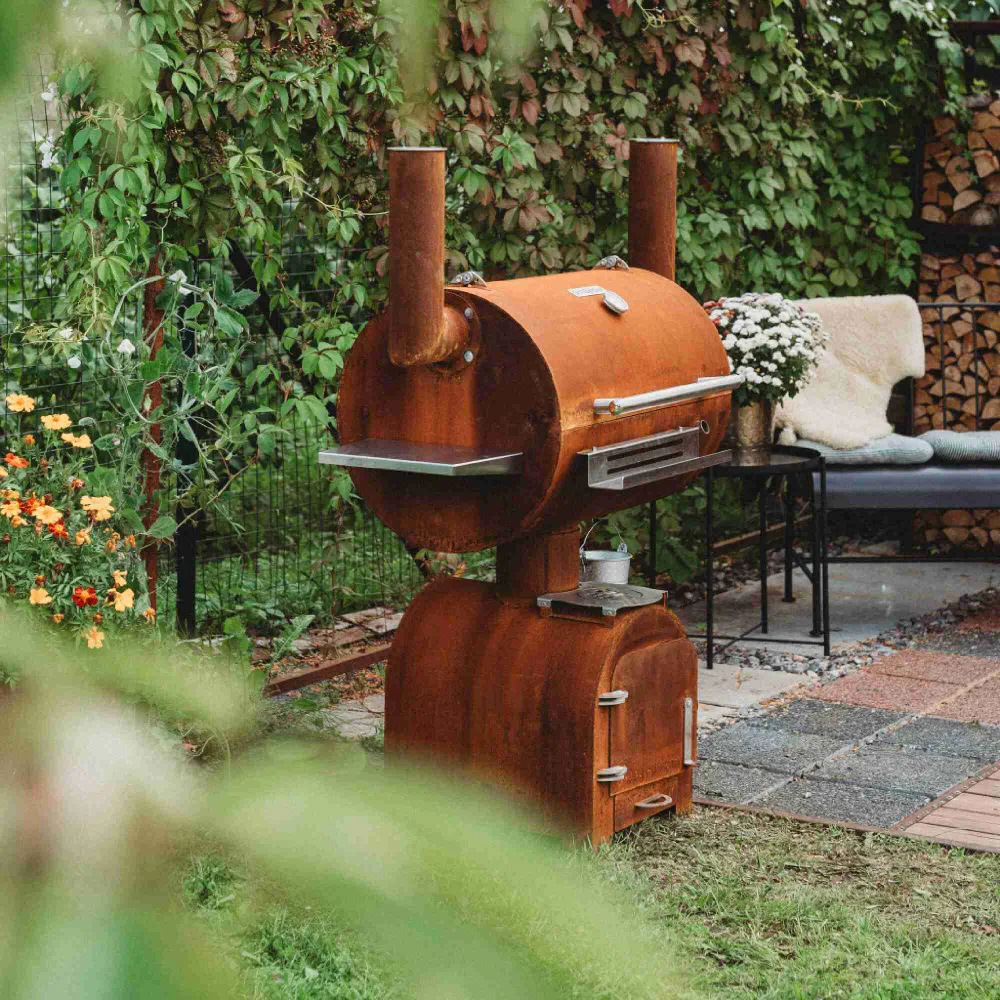 GrillSymbol Smoky Beast Corten BBQ Smoker and Smoker Grill - Image 4