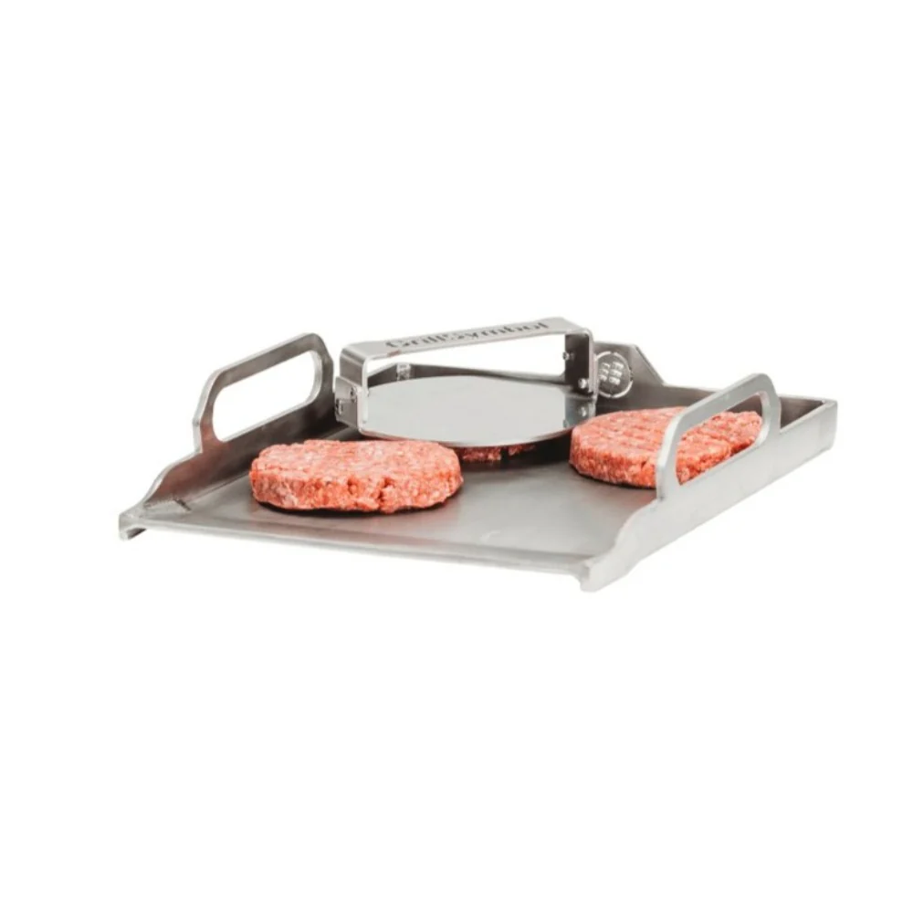 GrillSymbol Burger Press and Plancha Stainless Steel Set - Image 3