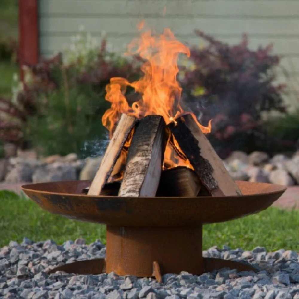 GrillSymbol Chiaro Fire Pit in Durable Corten Steel 67cm - Image 5