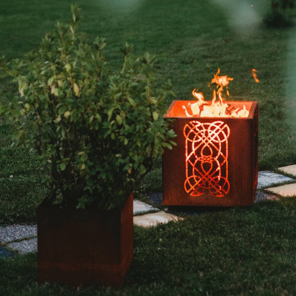GrillSymbol Laterna Fire Pit Corten Steel 48cm - Image 3