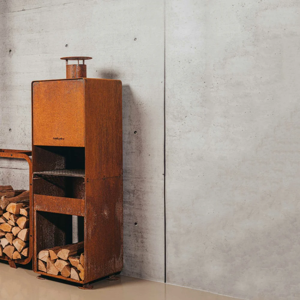 GrillSymbol Enzo Corten Steel Outdoor Fireplace - Image 3