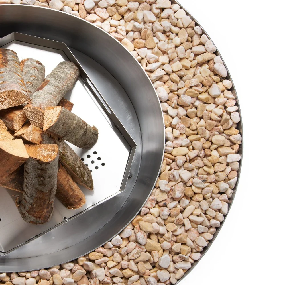 GrillSymbol Luna Silver Fire Pit Stainless Steel 119cm - Image 4
