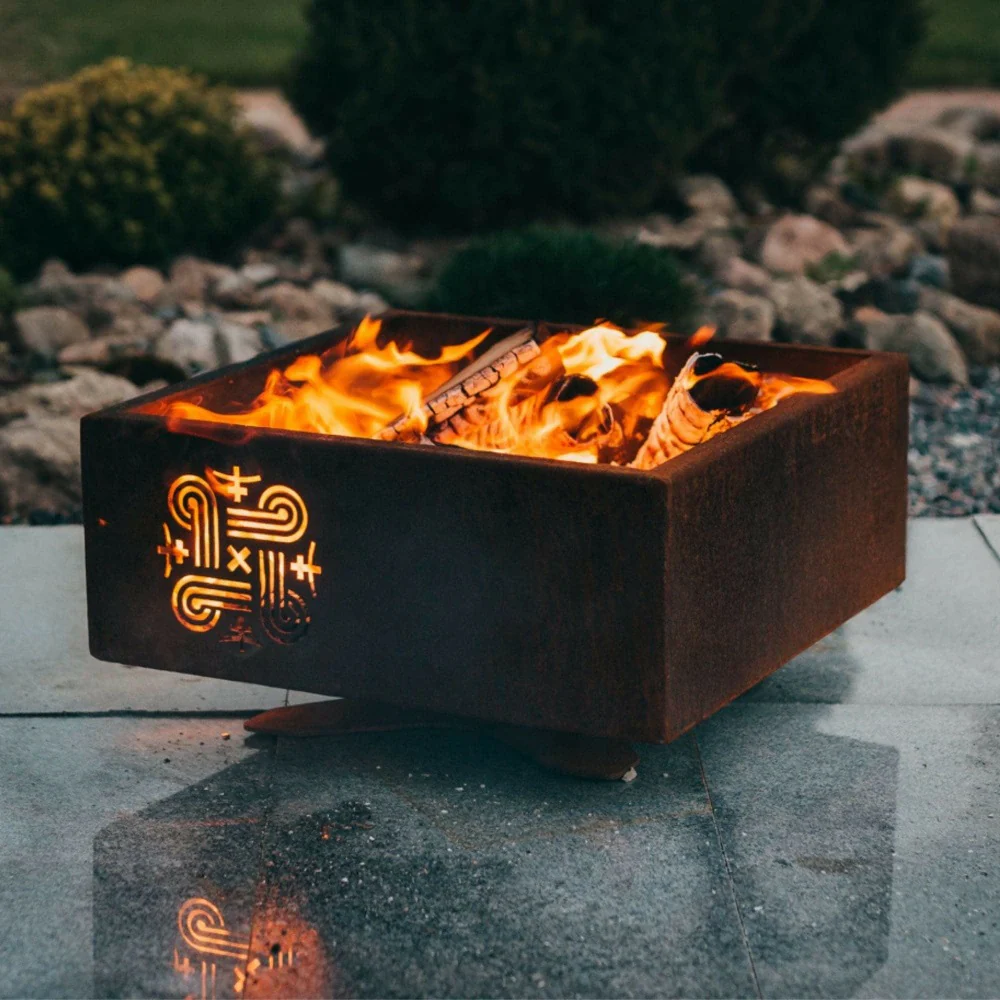 GrillSymbol Piazza Corten Steel Fire Pit - Image 4