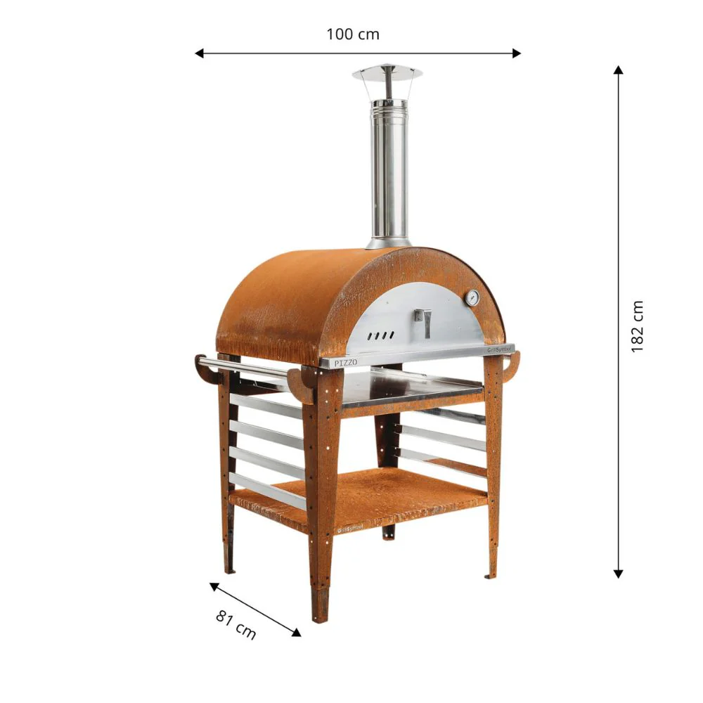 Grillsymbol Pizzo Corten Steel Pizza Oven and Stand - Image 4