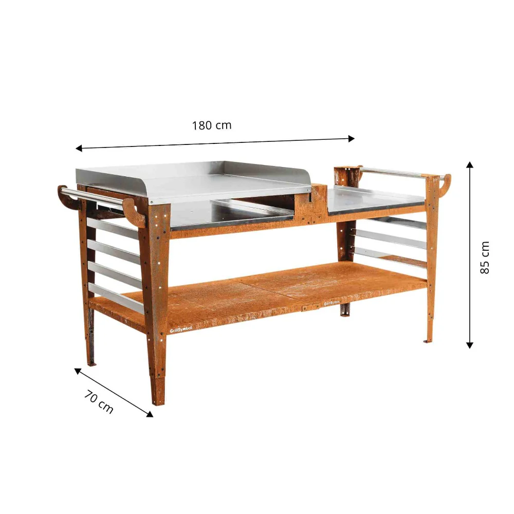 GrillSymbol Baso XL Corten Steel Side Table - Image 4