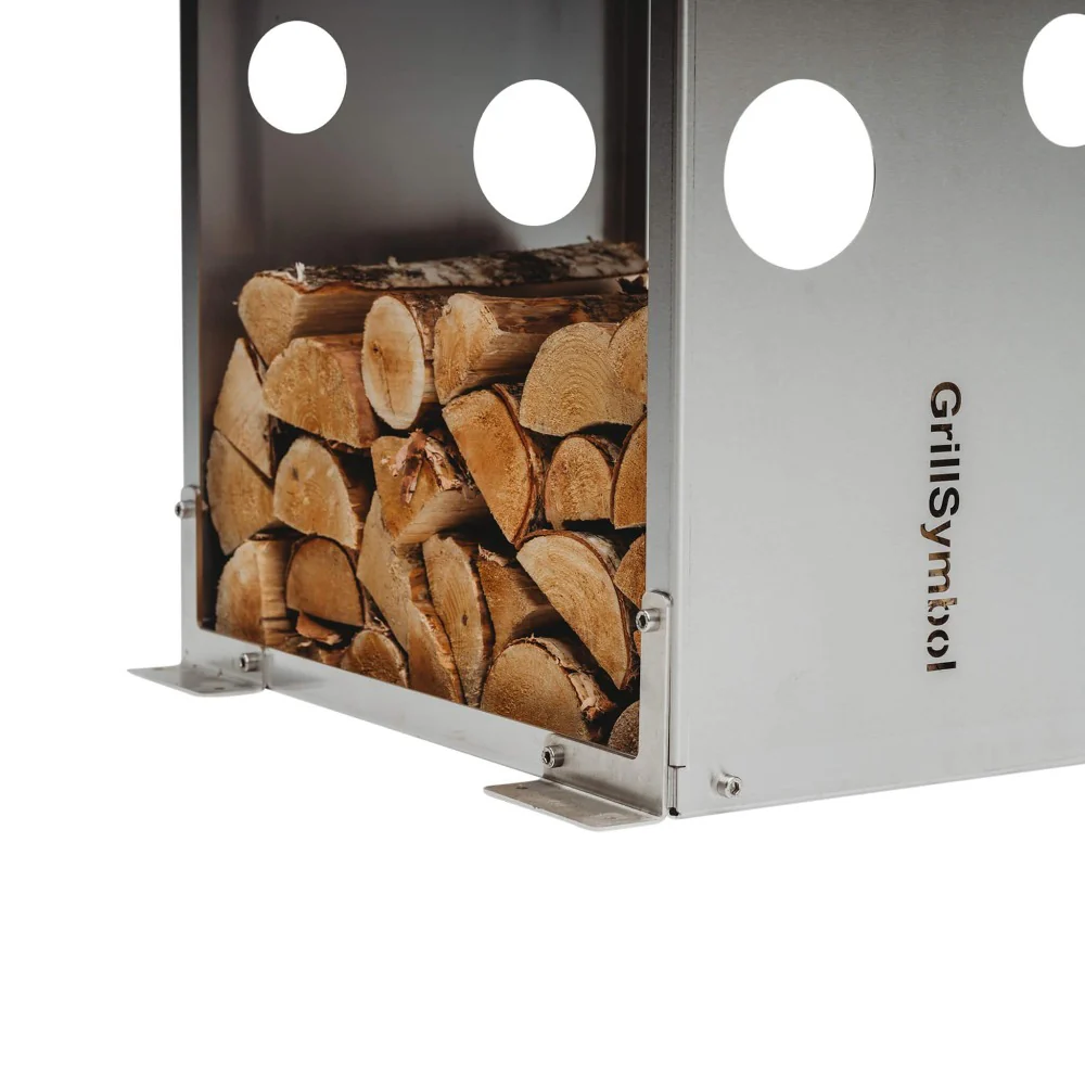 GrillSymbol Stainless Steel Large Wood Store - Image 3