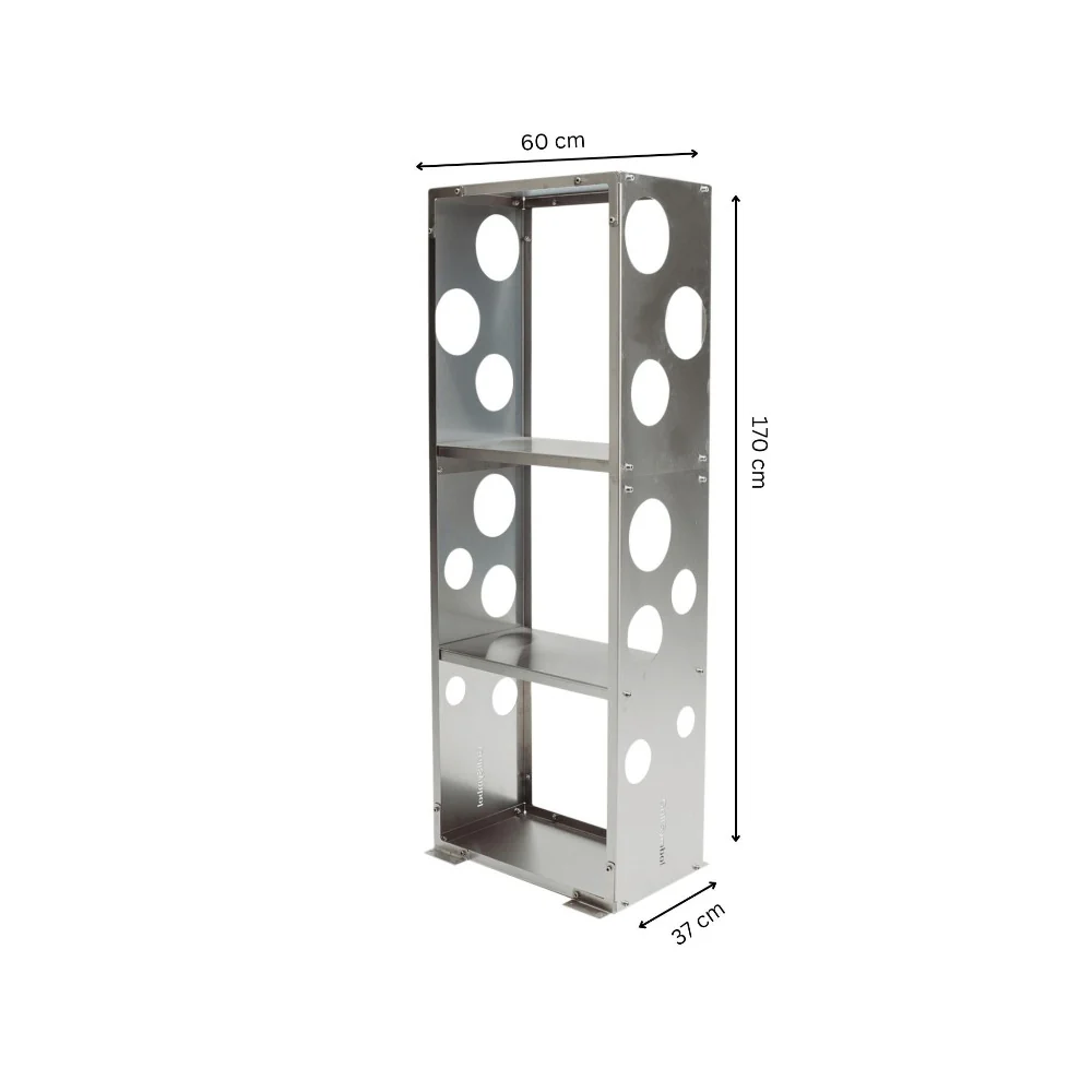 GrillSymbol Stainless Steel Large Wood Store - Image 4