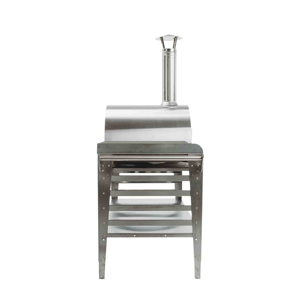 GrillSymbol Pizzo-XL-Set-Inox Wood Fired Pizza Oven with Stand and Side Table - Image 5