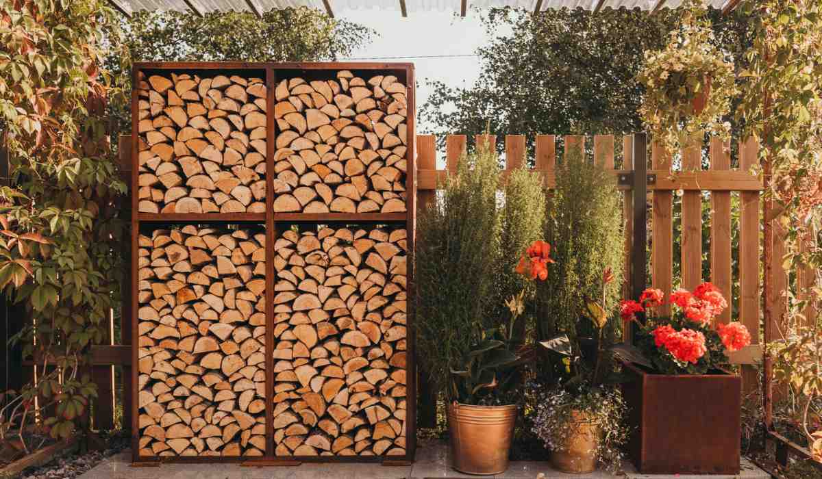 Grillsymbol Wood Wall Corten Steel Wood Wall 2 - Image 3