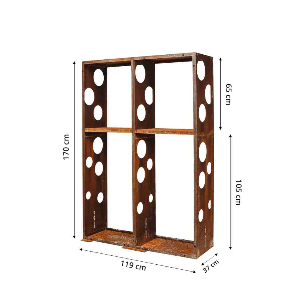 Grillsymbol Wood Wall Corten Steel Wood Wall 2 - Image 6