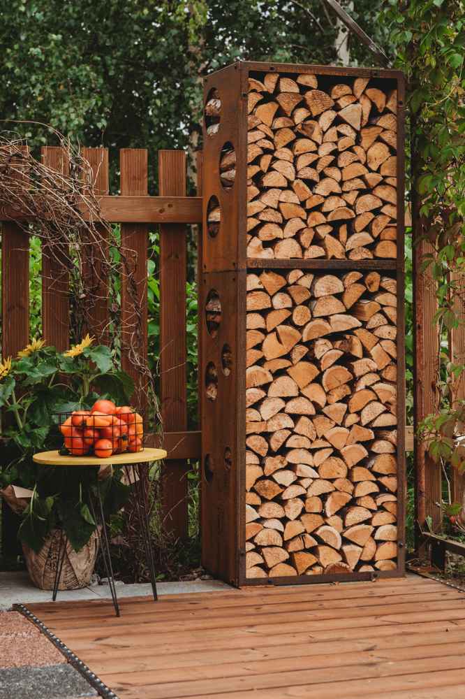 GrillSymbol WoodStock Corten Firewood Rack - Image 3