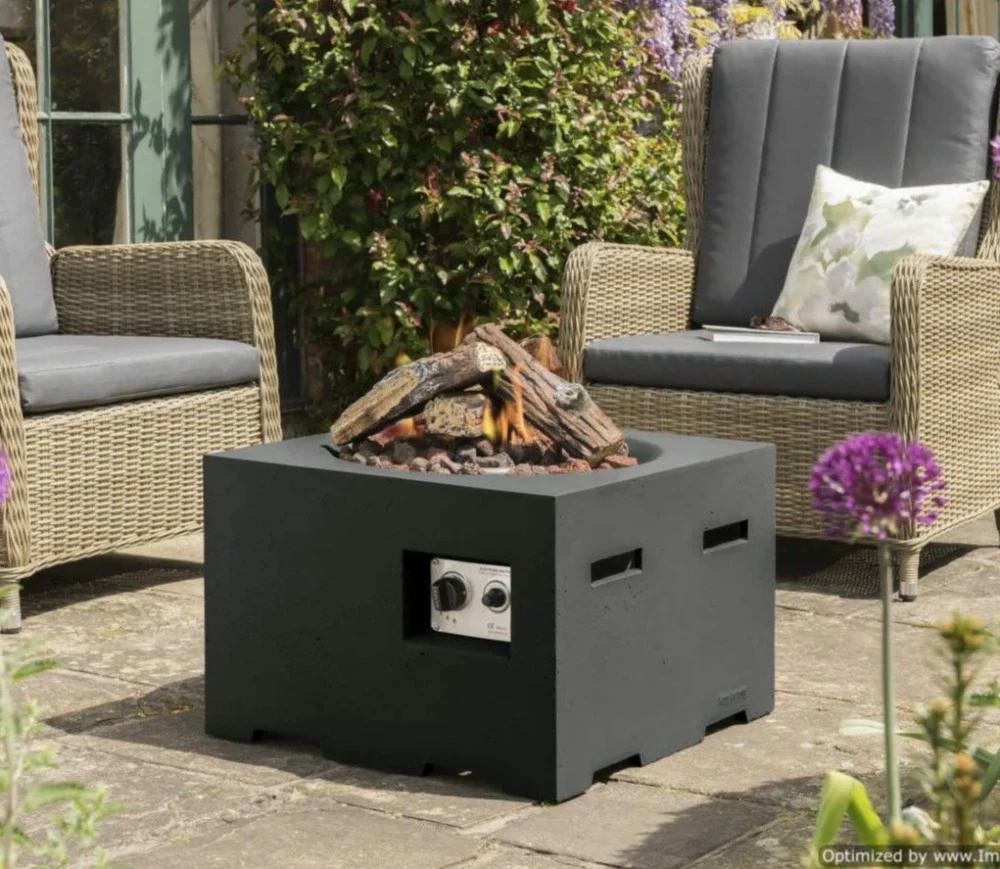 Happy Cocooning Gas Fire Pit Small Square 60cm - Image 4
