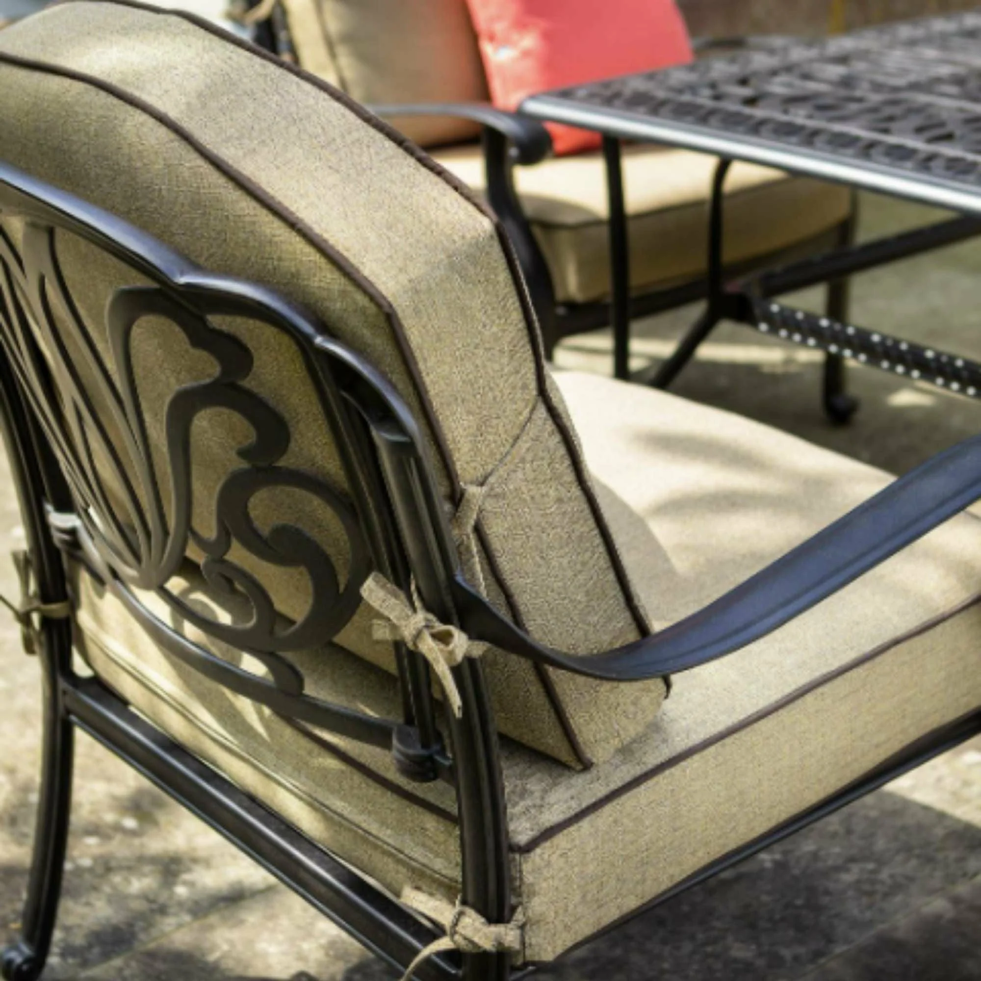 Hartman Amalfi Square Fire Pit Table 4 Seat Lounge Set - Image 6