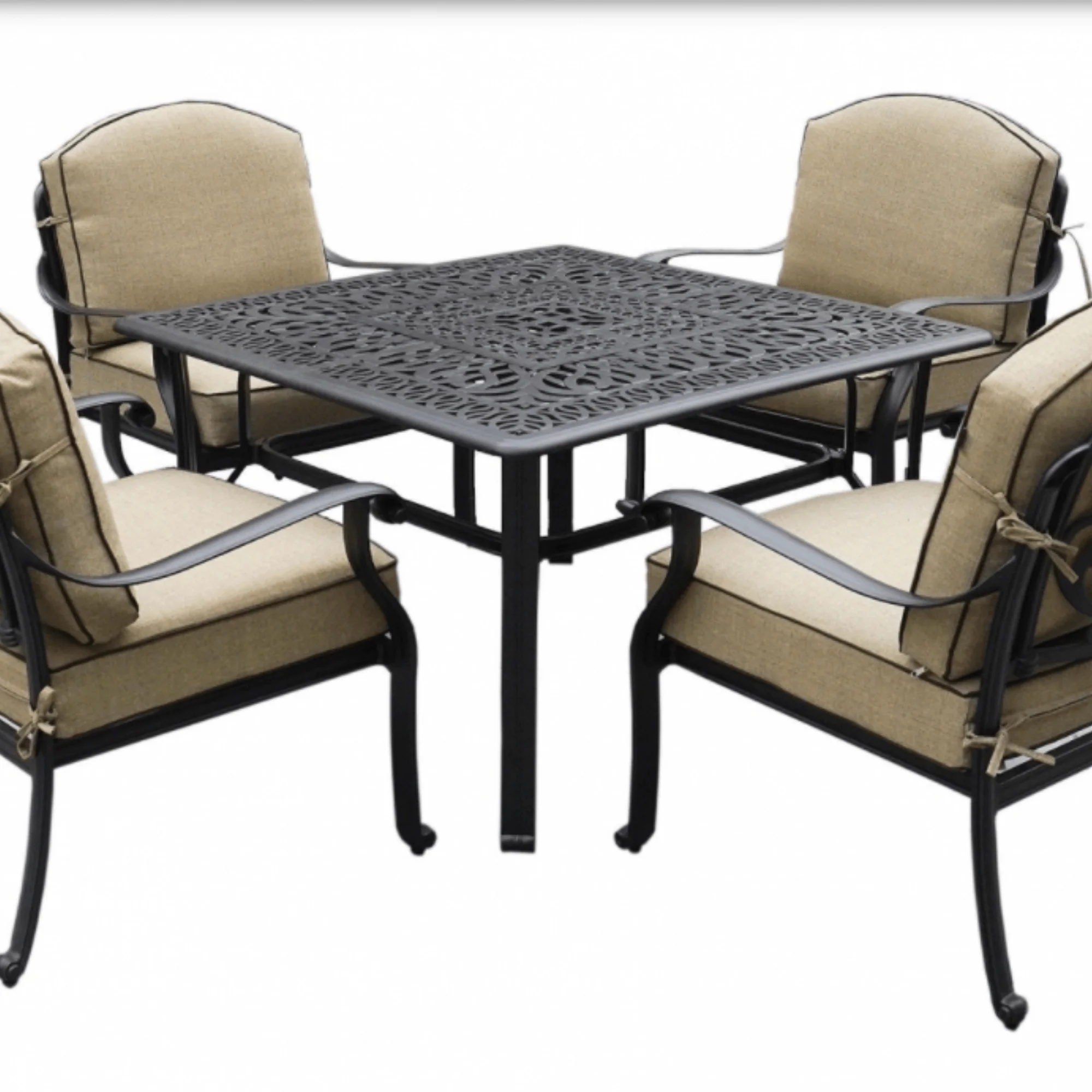 Hartman Amalfi Square Fire Pit Table 4 Seat Lounge Set - Image 8