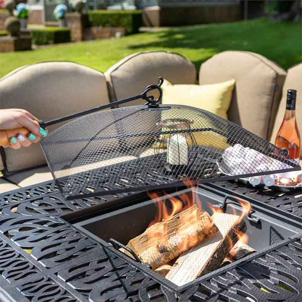 Hartman Amalfi Square Fire Pit Set with Corner Sofa and Lounge Chairs - Image 3