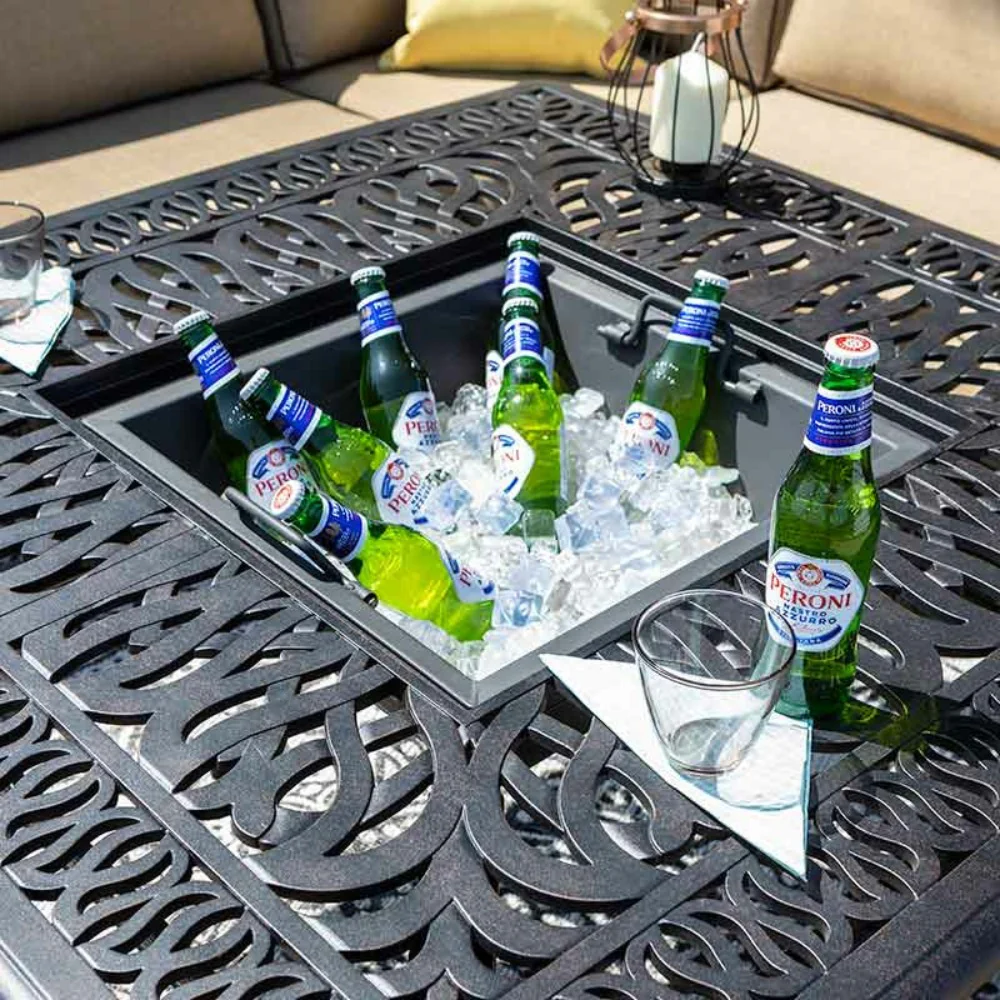 Hartman Amalfi Square Fire Pit Set with Corner Sofa and Lounge Chairs - Image 6