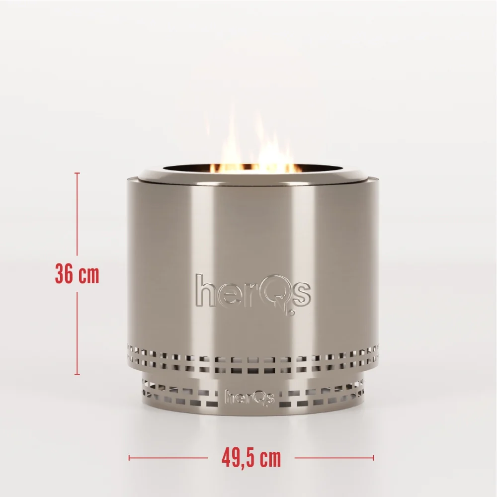 herQs Smokeless Firepits – The Blaze Stainless Steel Fire Pit 49.5cm - Image 7