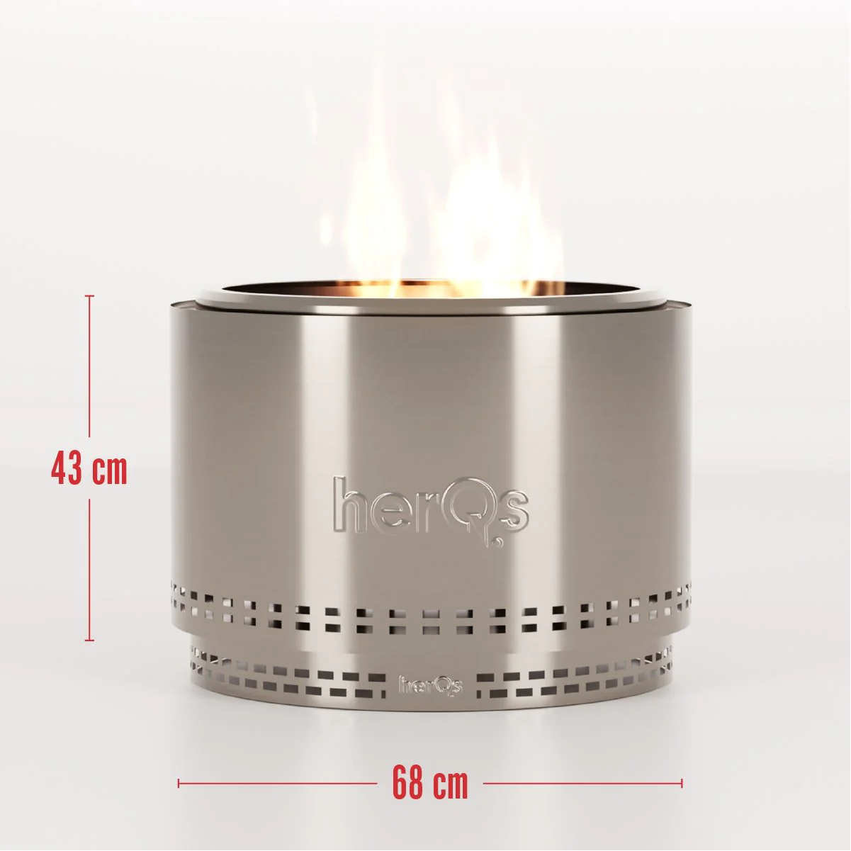 herQs Smokeless Firepits – The Chief Stainless Steel Fire Pit 68cm - Image 8
