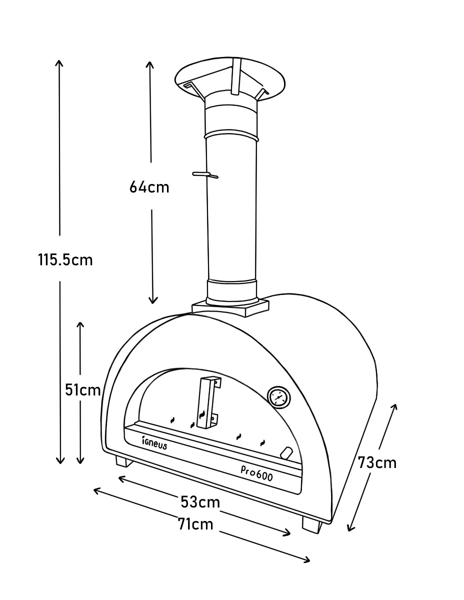 Igneus Pro 600 Wood Burning Pizza Oven - Image 11