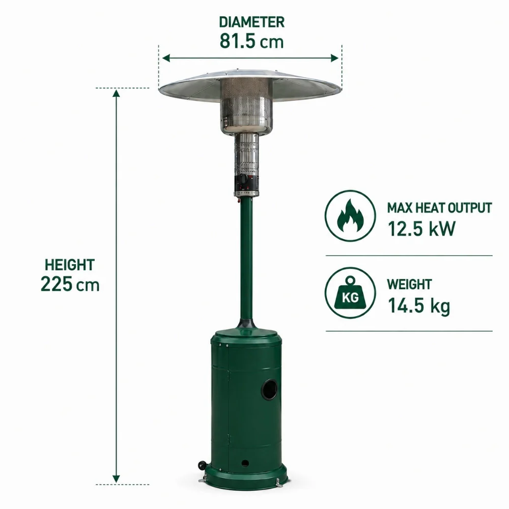 Lifestyle Capri Green Patio Heater - Image 7