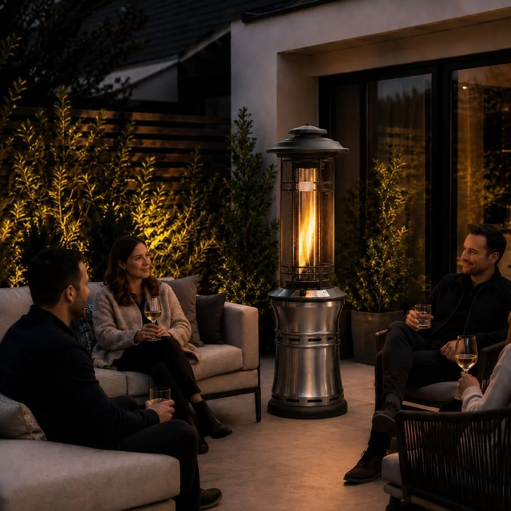 Lifestyle Santorini Patio Heater Gun Metal Quartz Glass 11kW - Image 3