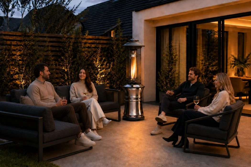 Lifestyle Santorini Patio Heater Gun Metal Quartz Glass 11kW - Image 4
