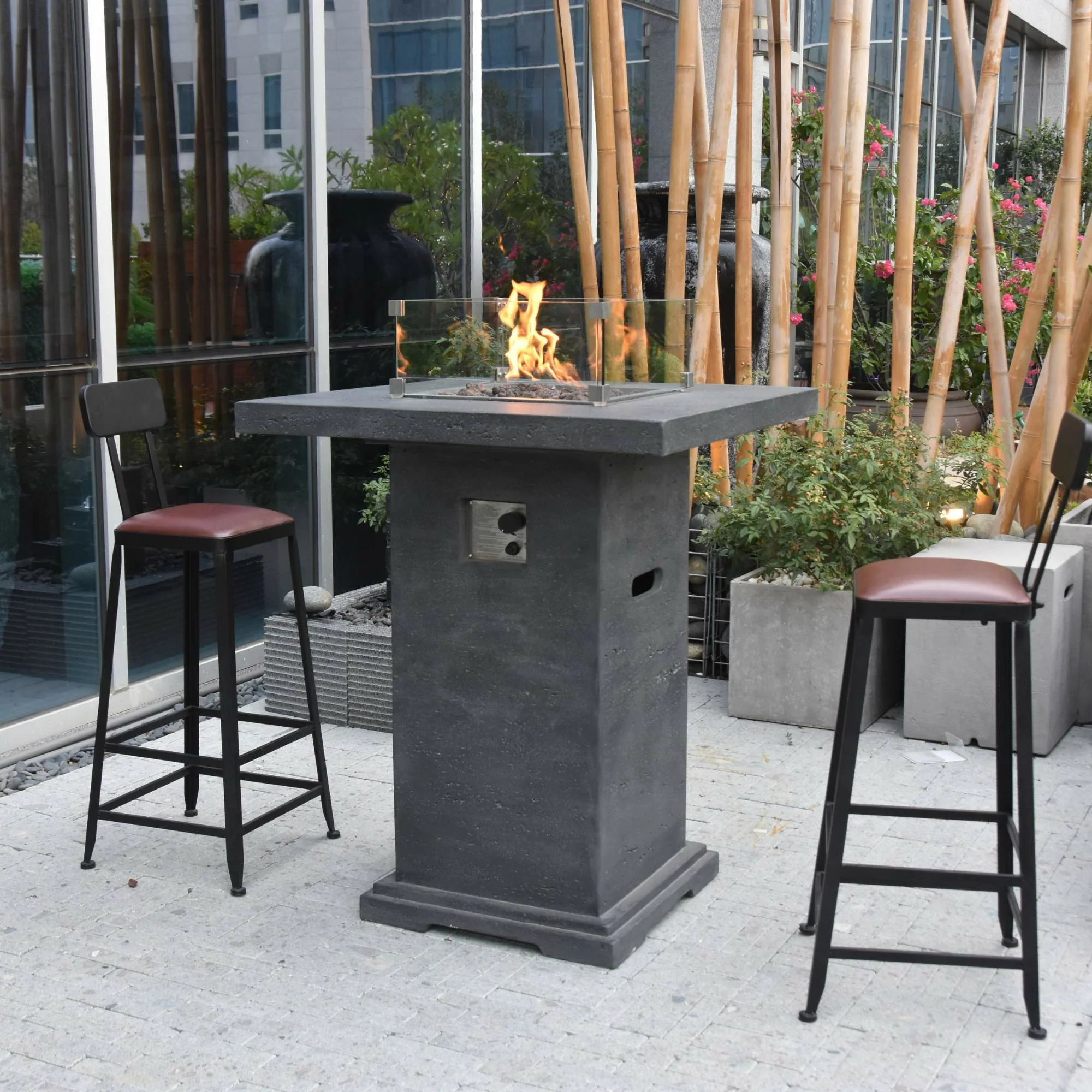 Elementi Fire Montreal Gas Fire Table Bar - Image 5