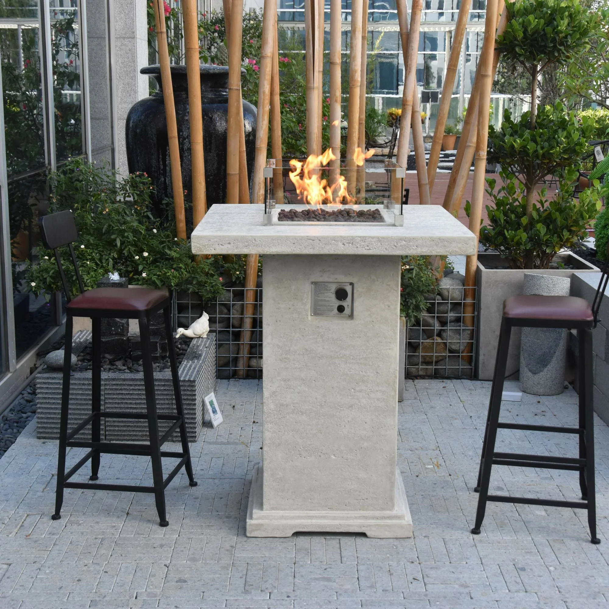 Elementi Fire Montreal Gas Fire Table Bar - Image 6